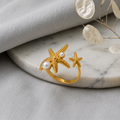 A008 Golden Starfish Ring