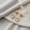 A0062 Golden Spark Studs