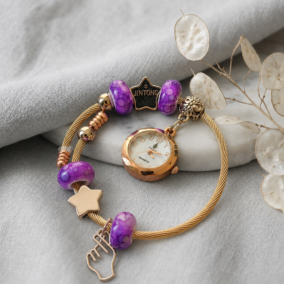 A00108 Purple Charm Timepiece
