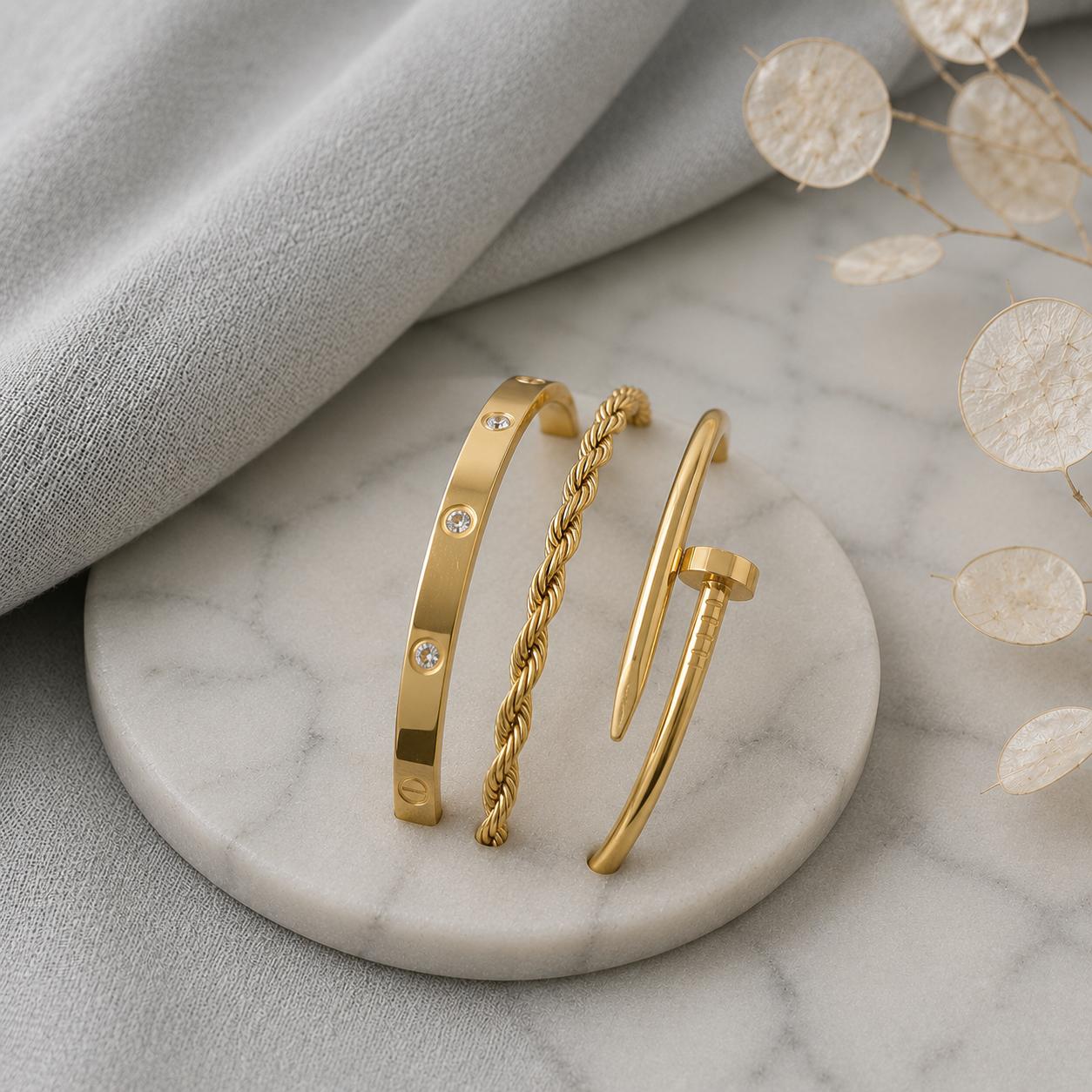 A0051 Golden Trio Bracelets