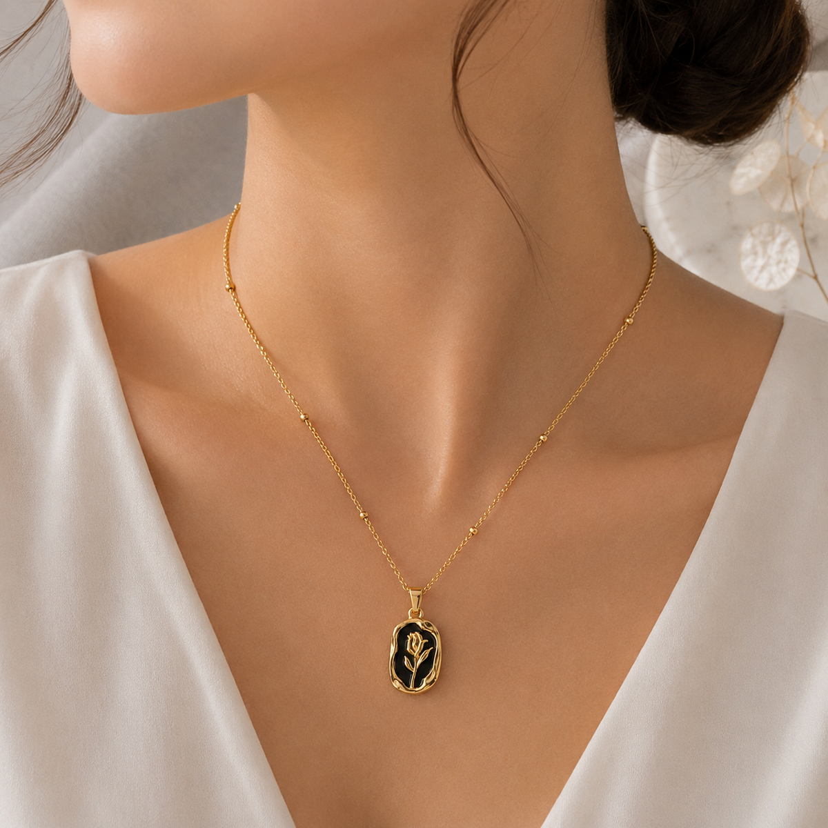 A0036 Golden Rose Pendant