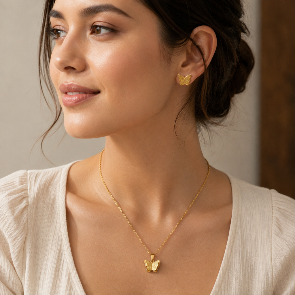 A0077 Golden Butterfly Set