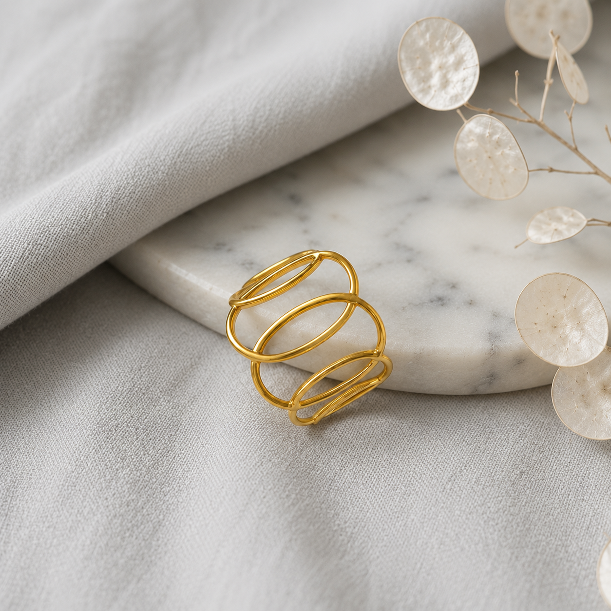 A0019 Minimalist Gold Cuff