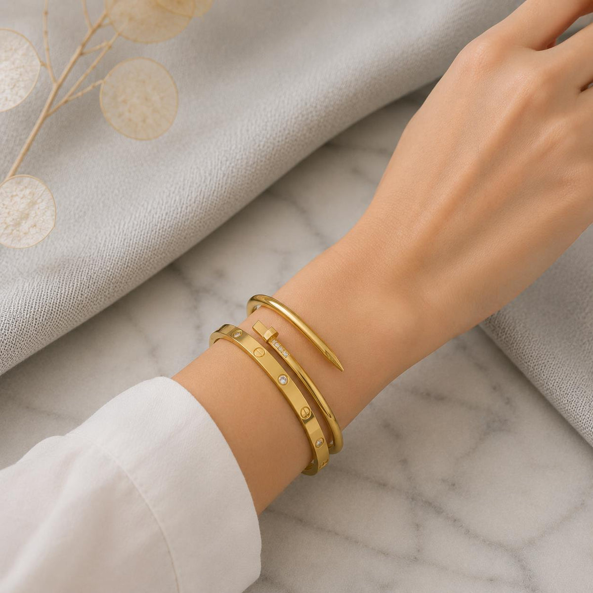 A0052 Golden Bracelet Duo