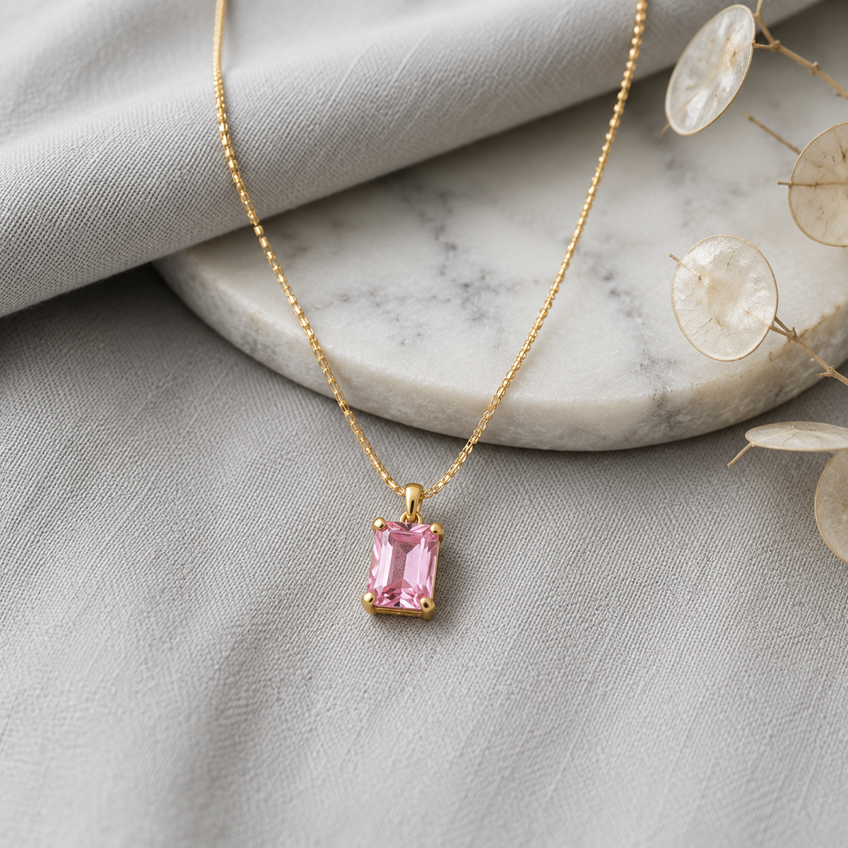 A0031 Blush Gem Pendant