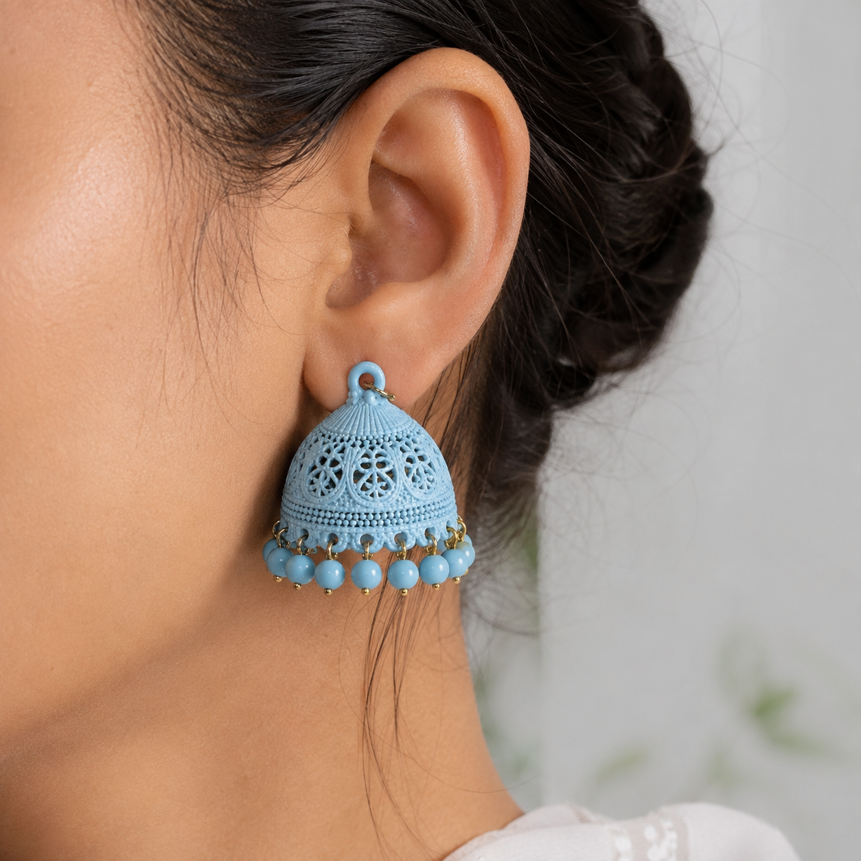 A0026 Sky Serenity Jhumkas