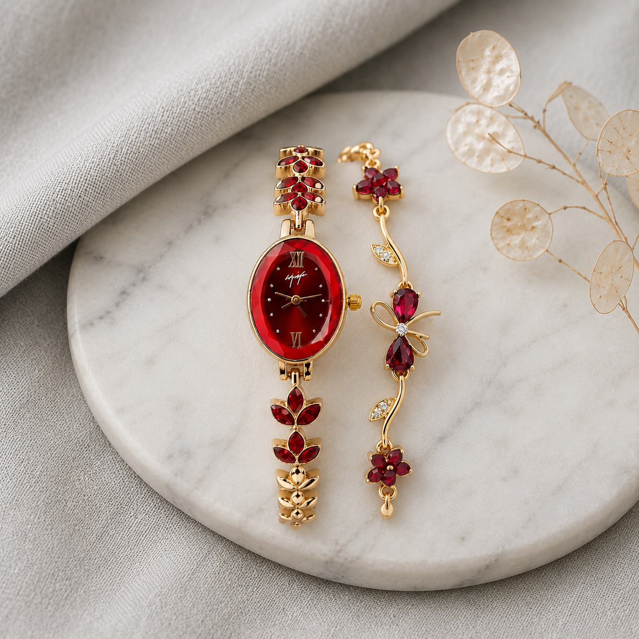 A0097 Ruby Elegance Timepiece