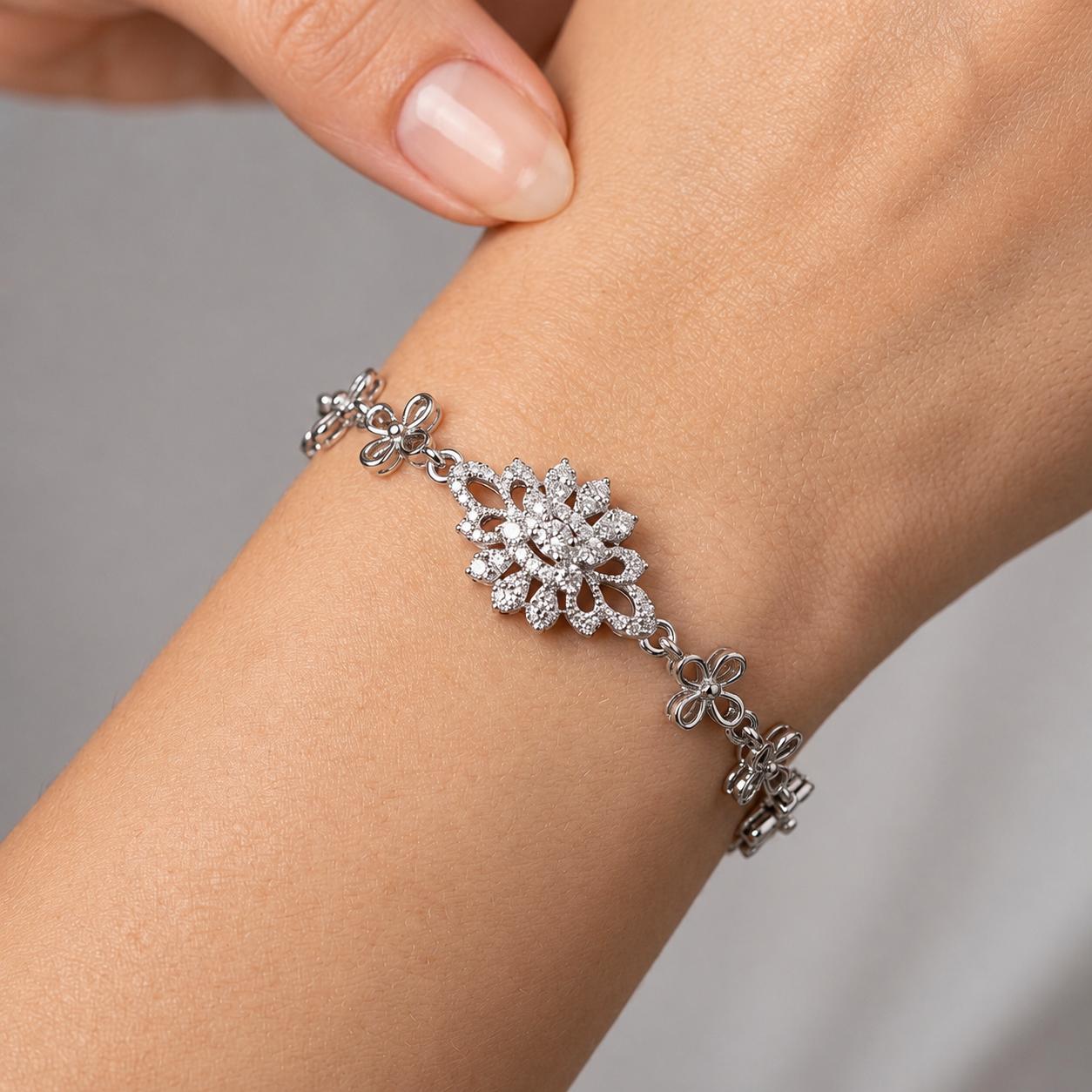 A002 Stainless Steel Crystal Bracelet