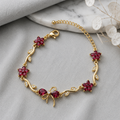 A0094 Ruby Blossom Bracelet