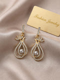 A004 Celestial Pearl Drop Earrings