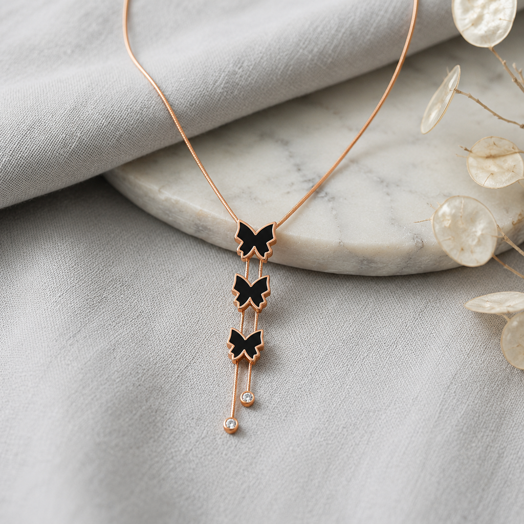 A0029 Butterfly Cascade Necklace