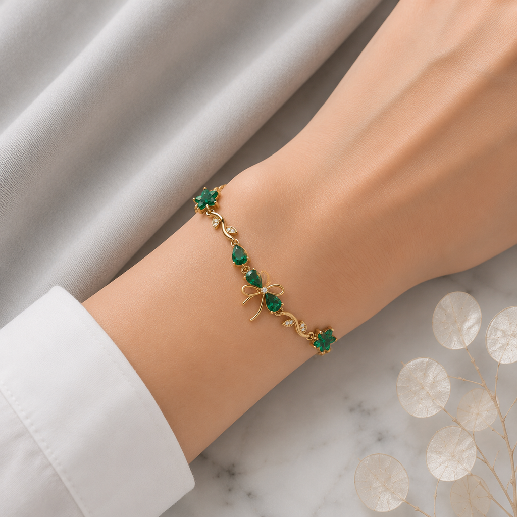 A0093 Emerald Bloom Bracelet