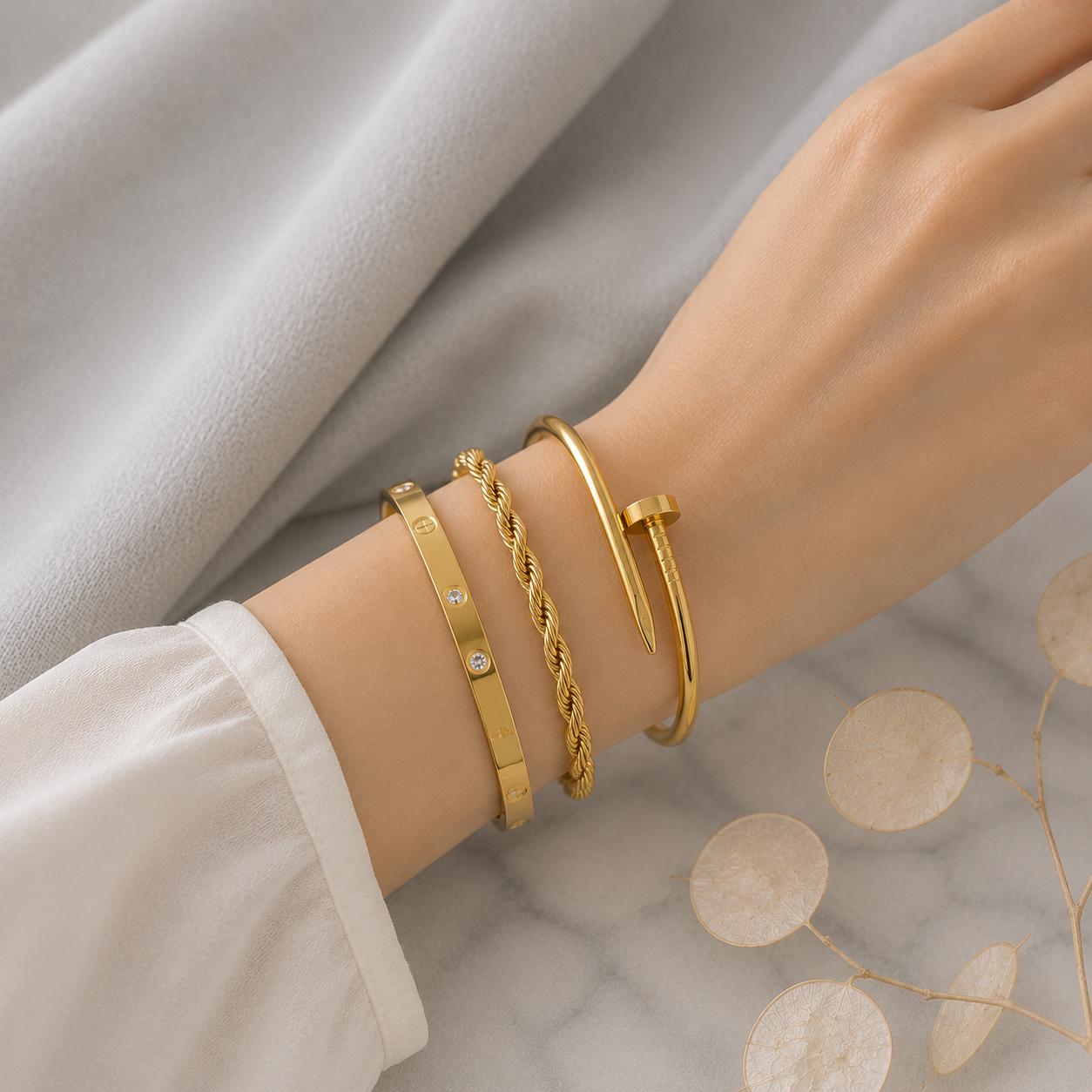 A0051 Golden Trio Bracelets